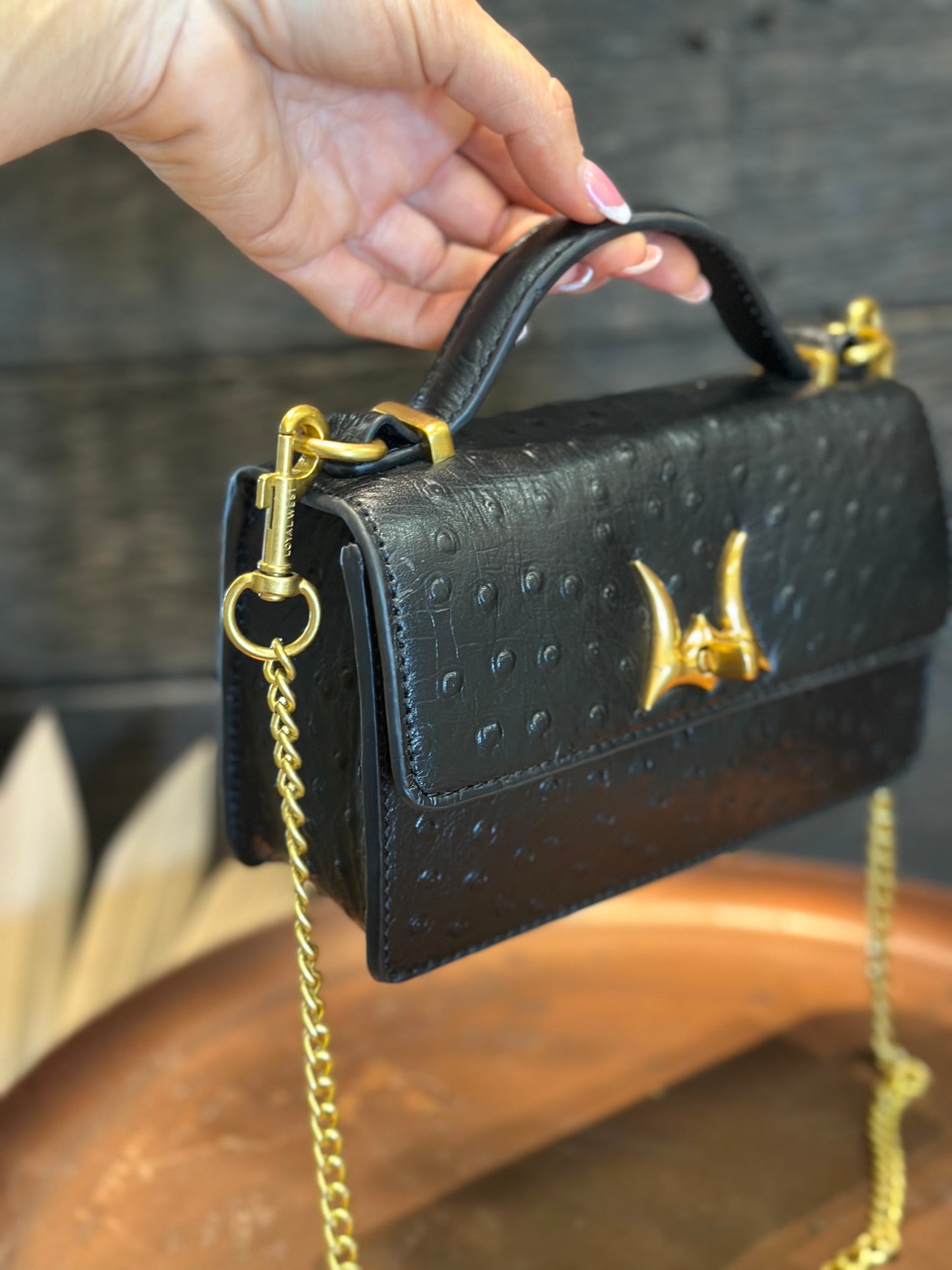 LW Valencia ostrich bag