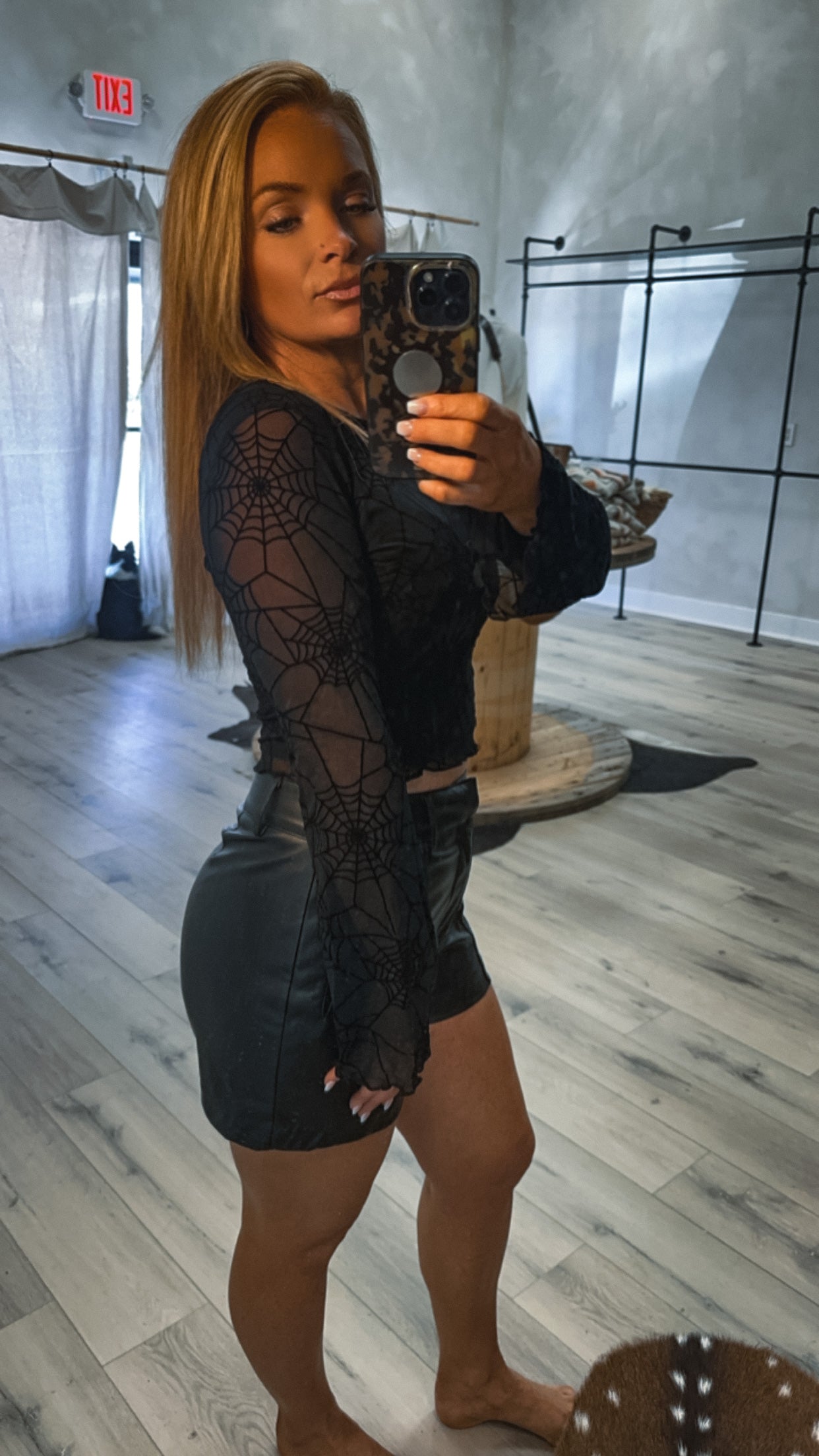 The “Sabrina” sheer ruffle top