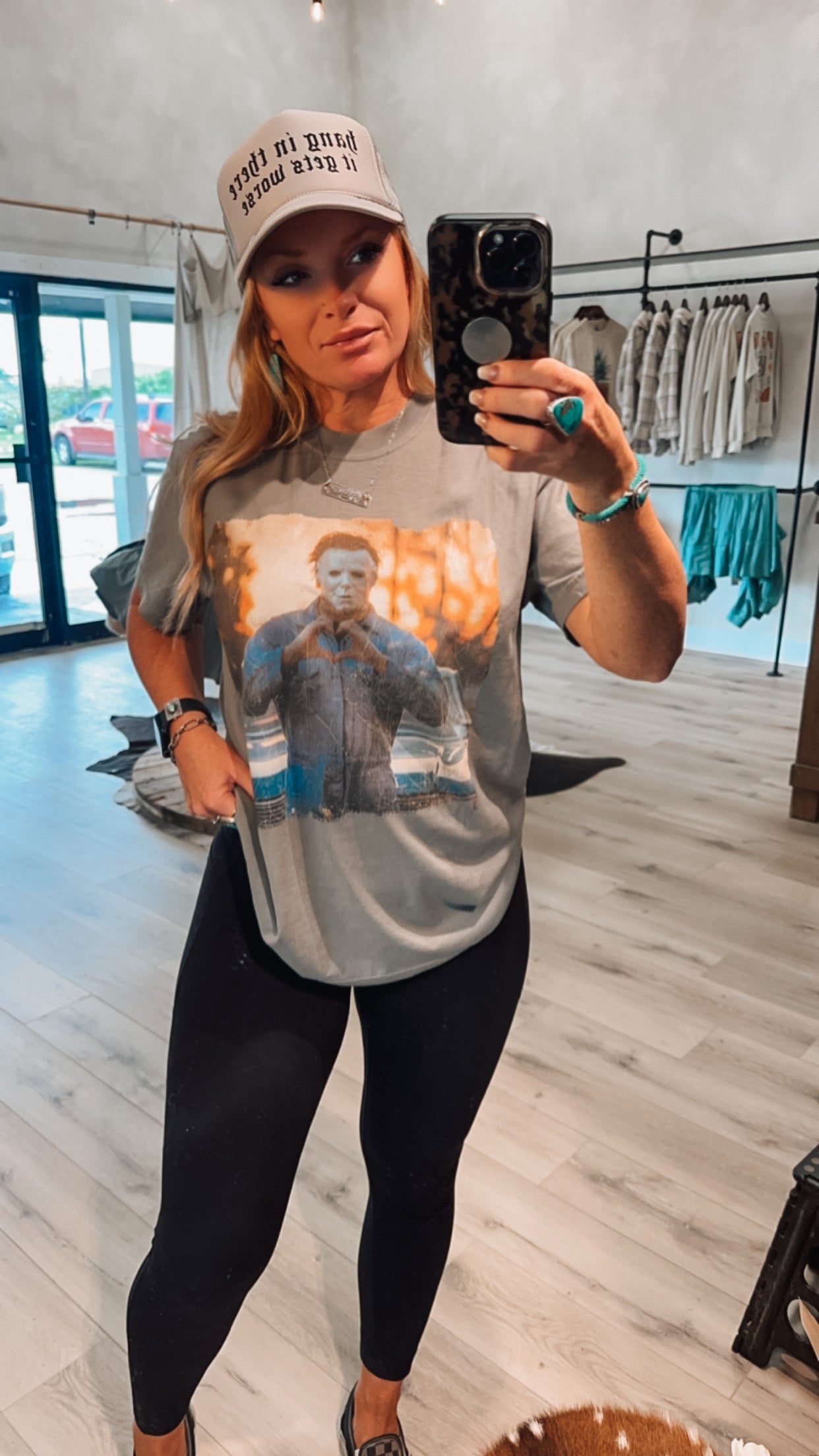 Michael Myers heart hands tee