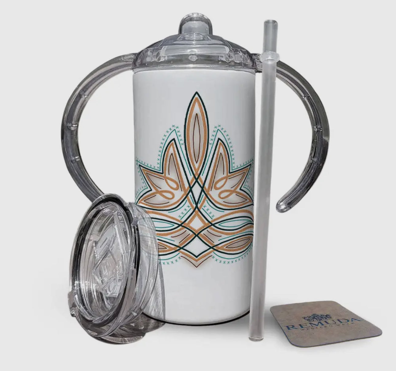 Western boot stitch sippy cup