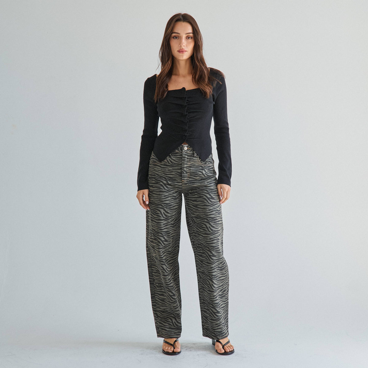 The Wilde Jean - Zebra barrel pants