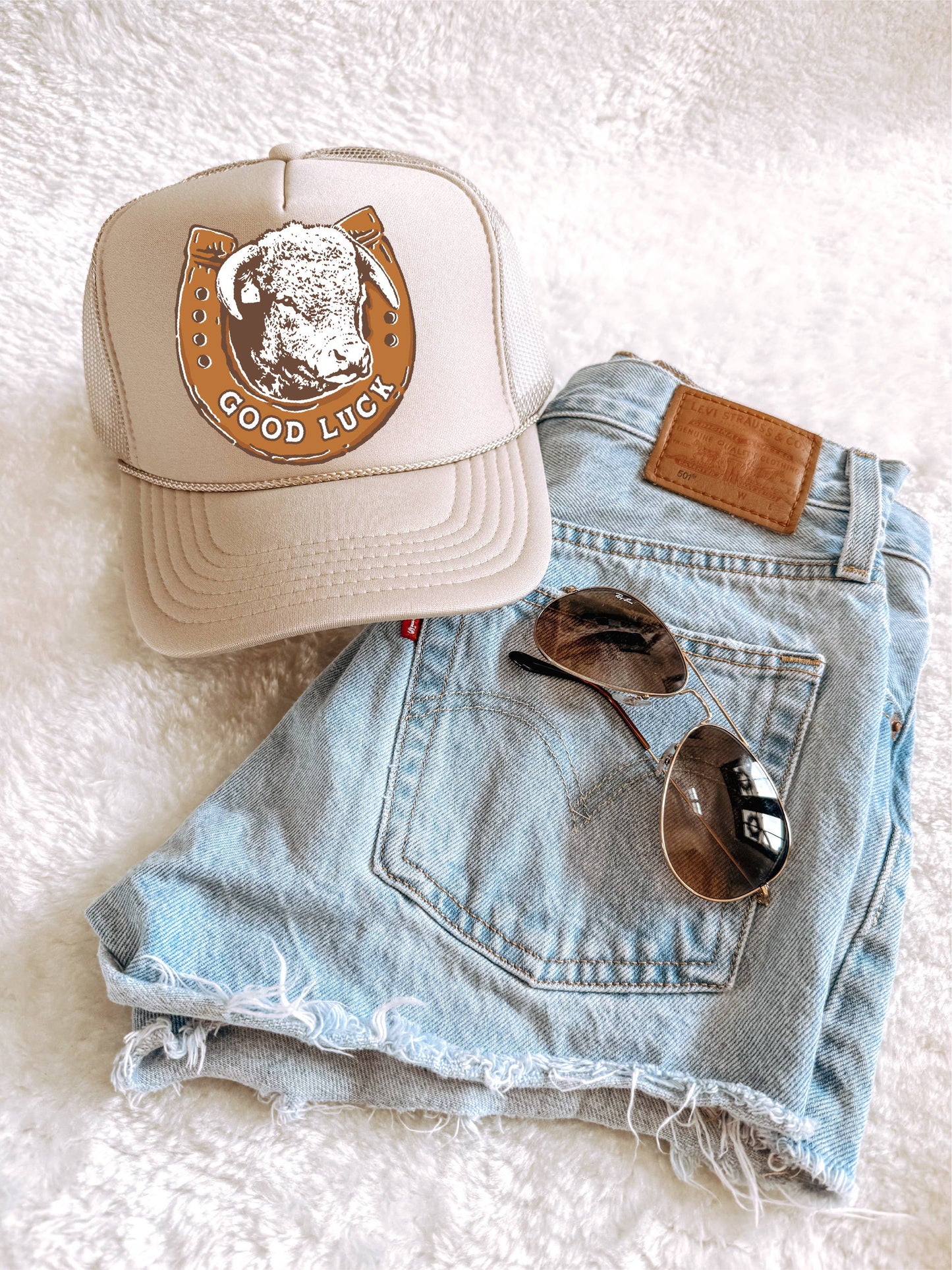 Good Luck Hereford Trucker Hat