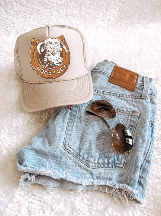Good Luck Hereford Trucker Hat