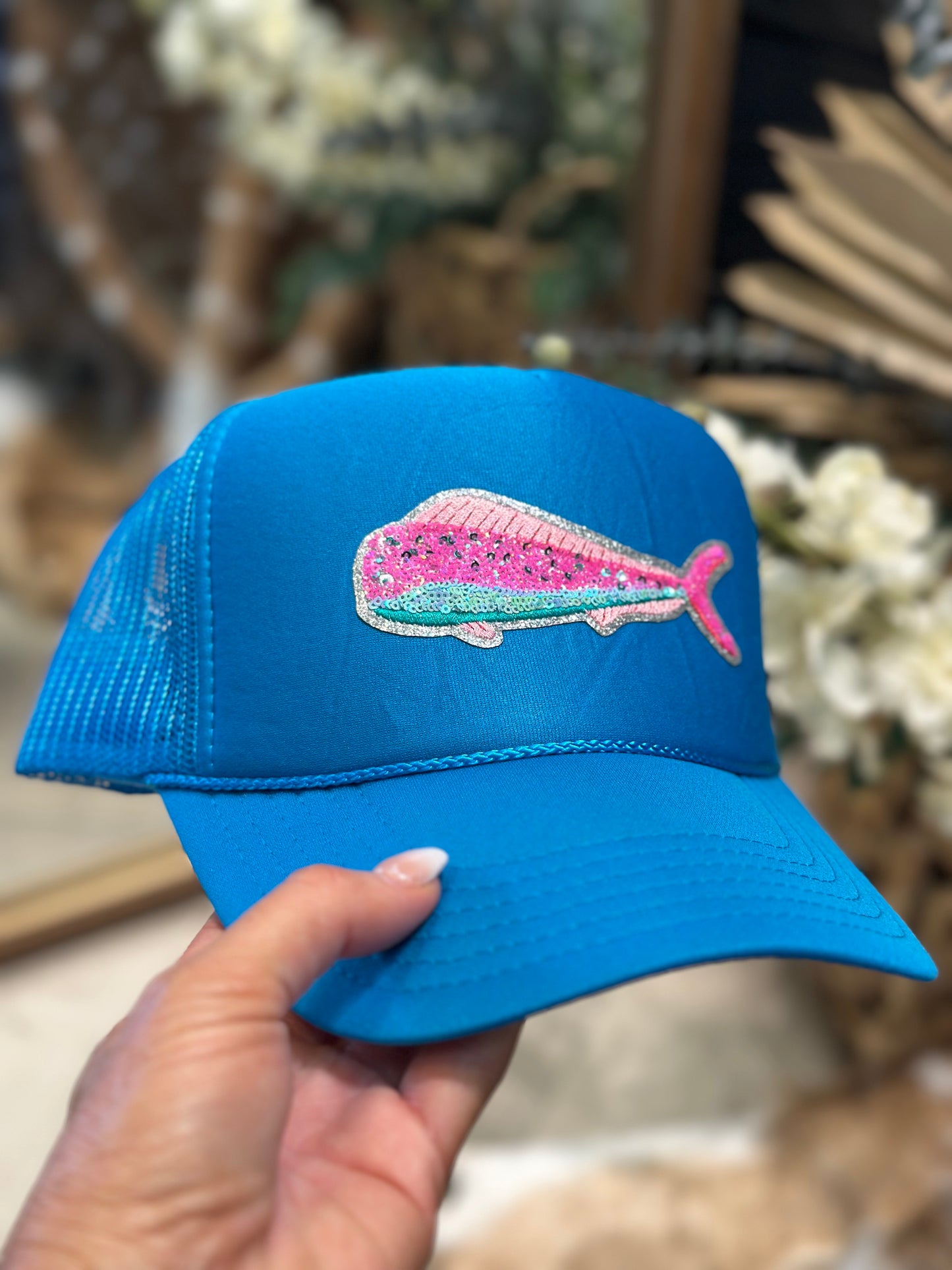 Preppy mahi sequins patch cap