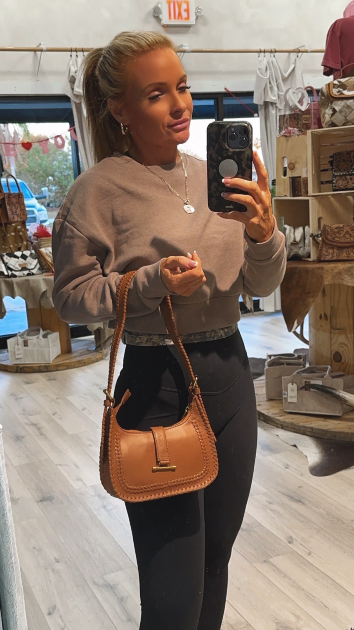LW Dannia bag - slick leather tan