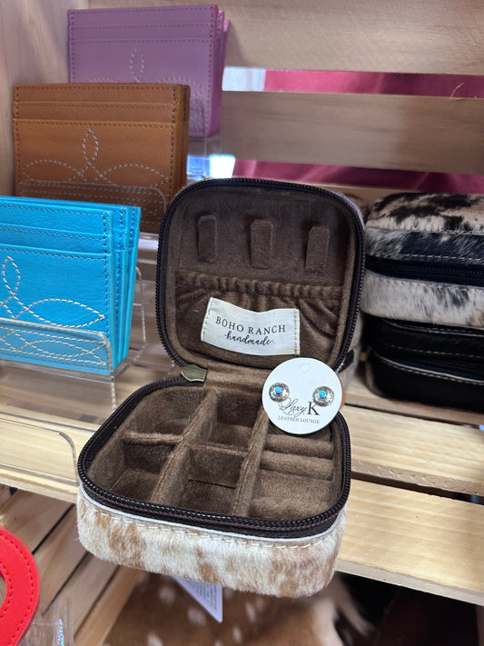 Mini cowhide jewelry box