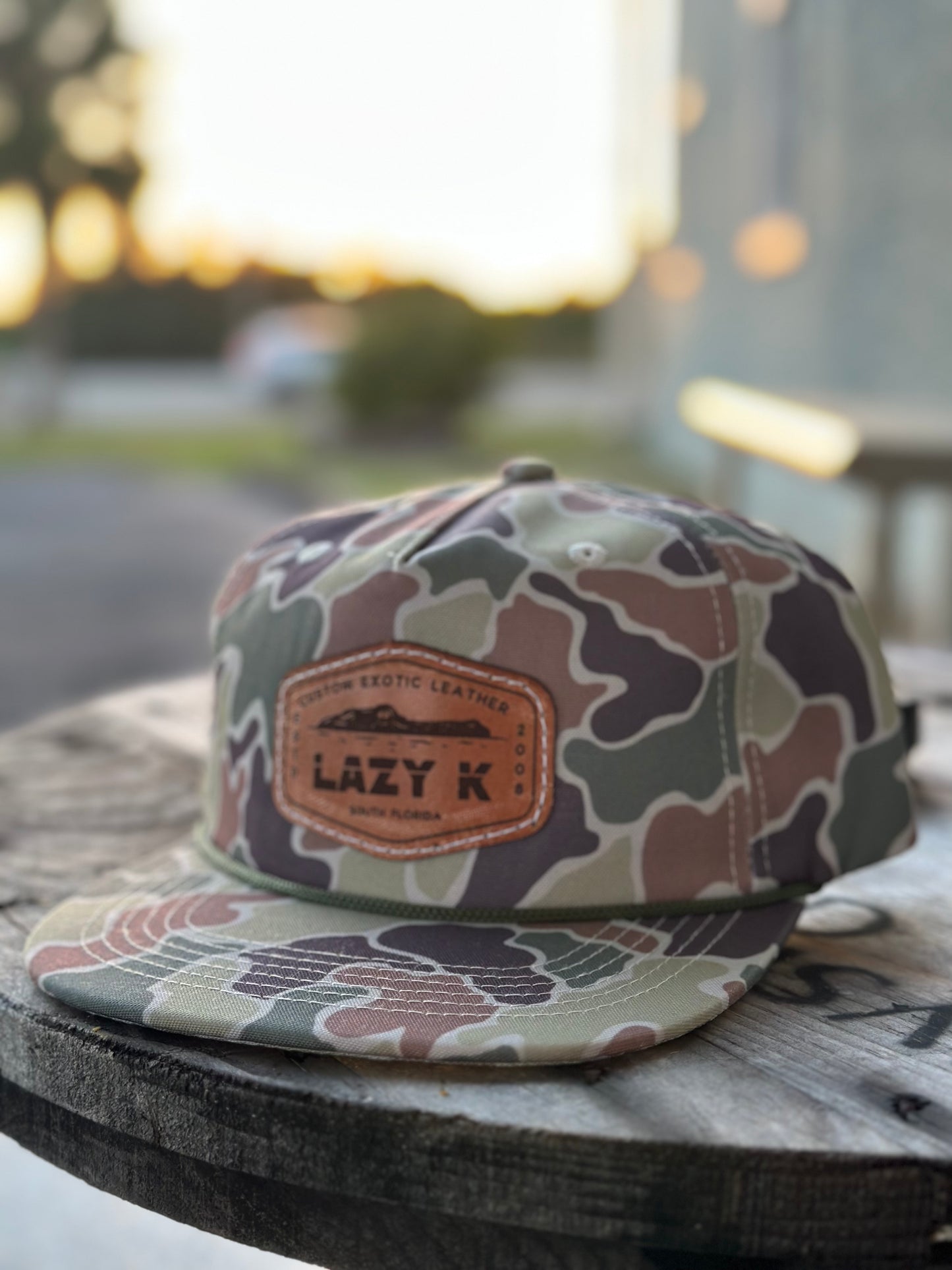 “Lazy k” alligator logo hat