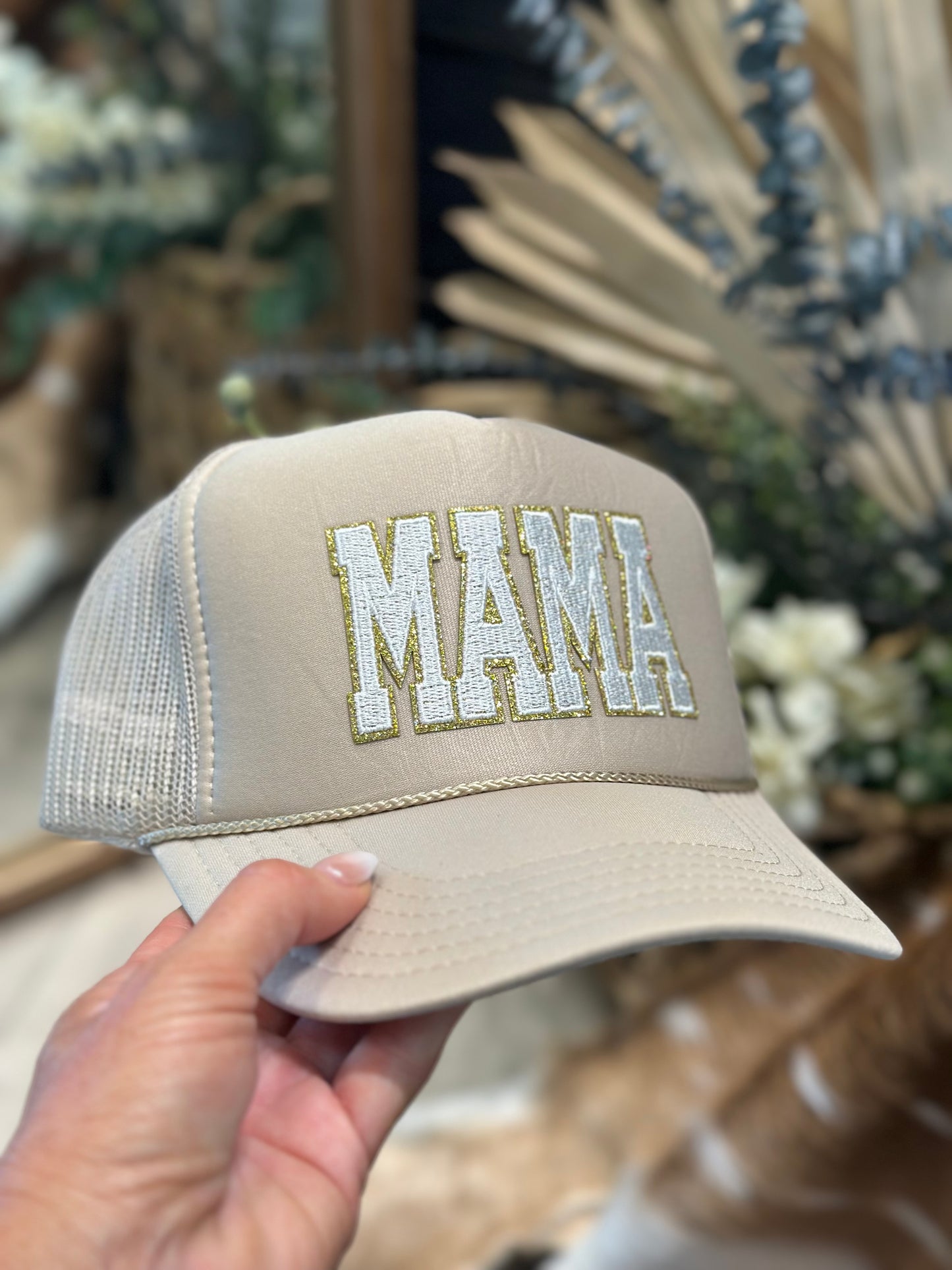 White Mama trucker hat