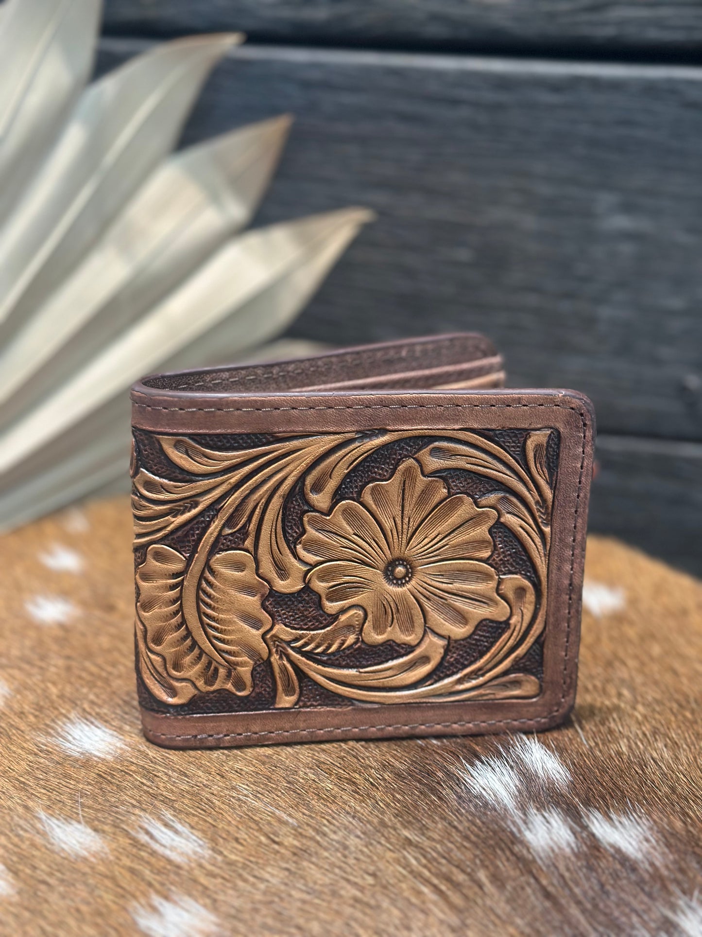 Floral tooled bifold