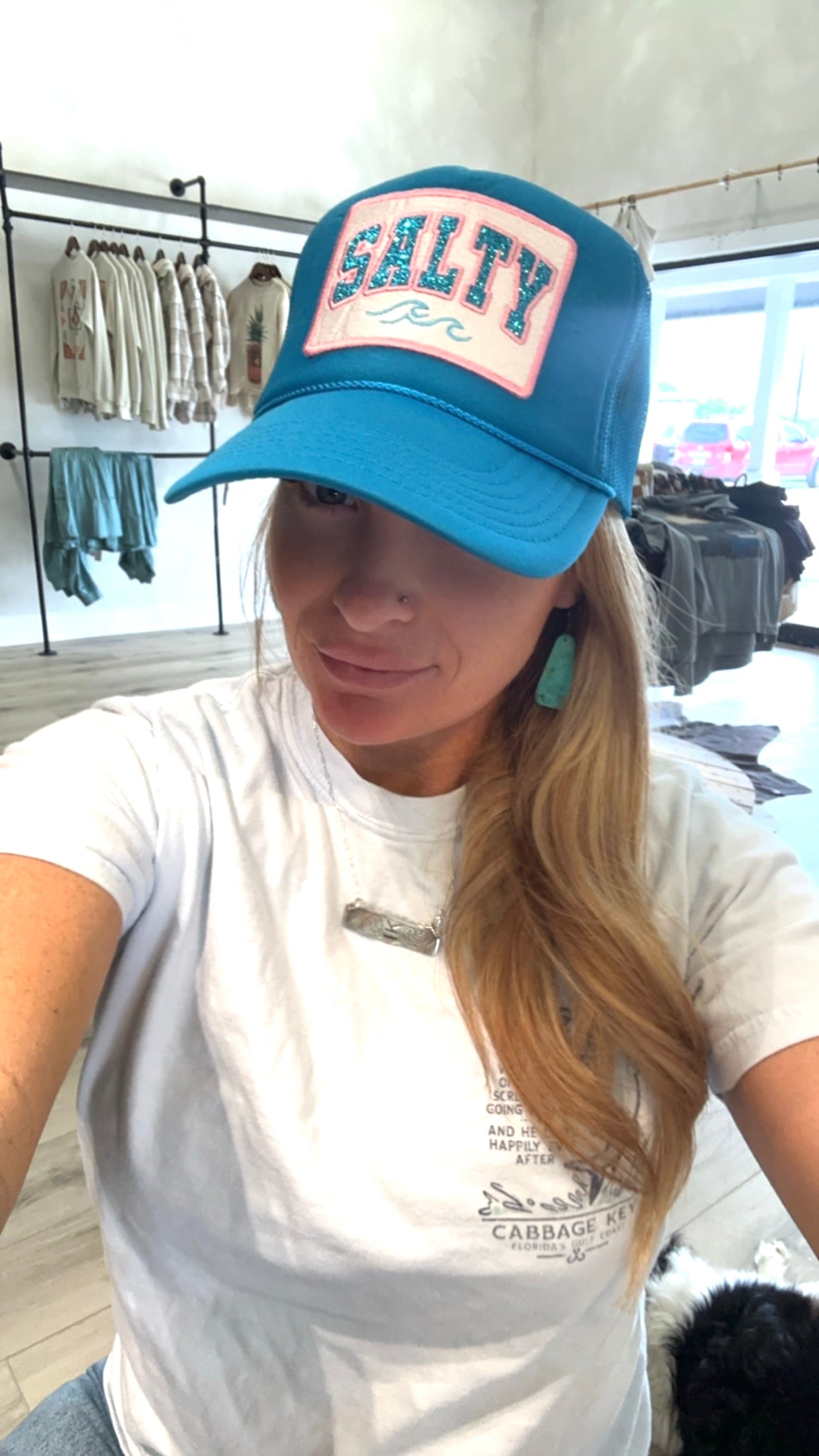 Salty embroidery patch hat