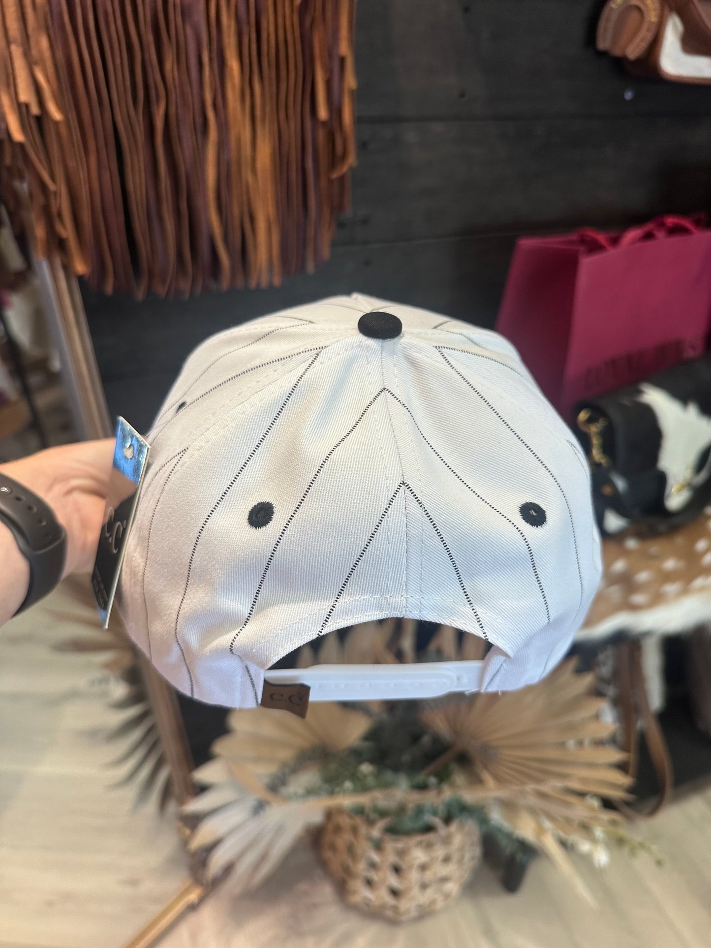 Baseball Mama leather patch hat
