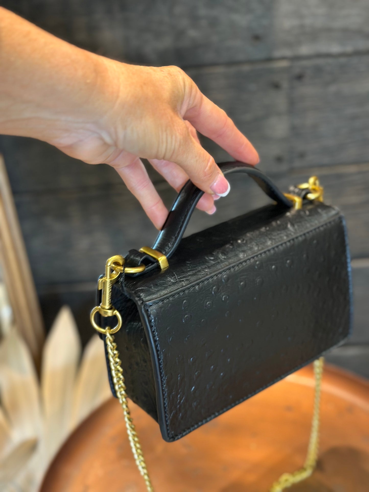 LW Valencia ostrich bag