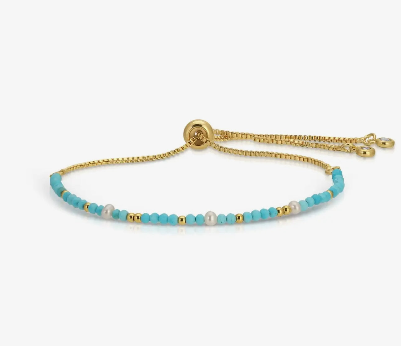 Delicate stone pulley bracelet