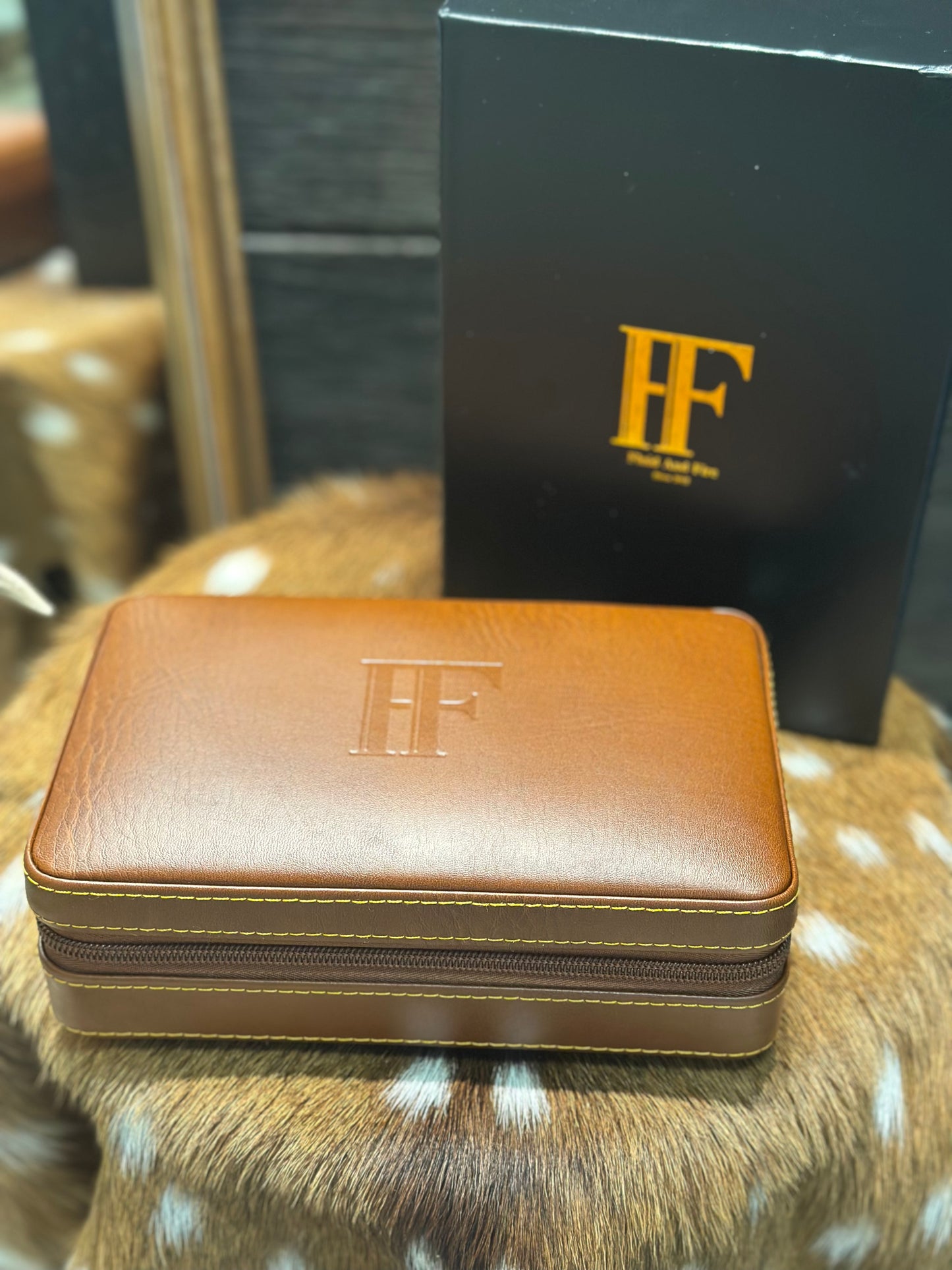 “The Dominus” 4 cigar travel case