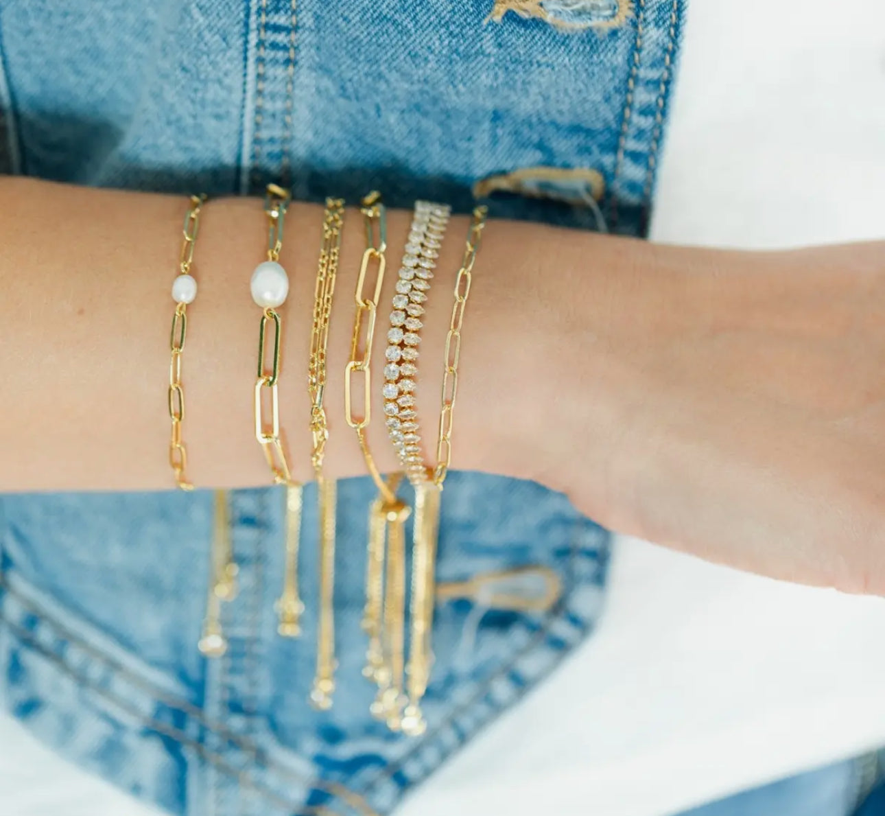 Paperclip pulley bracelet