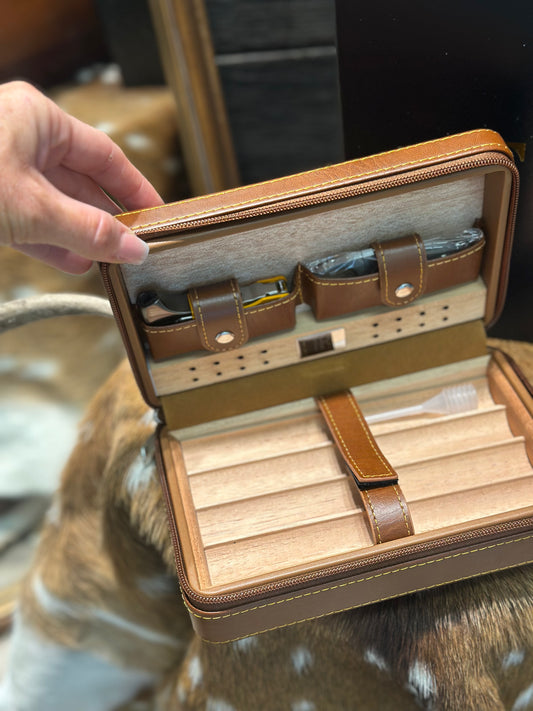 “The Dominus” 4 cigar travel case