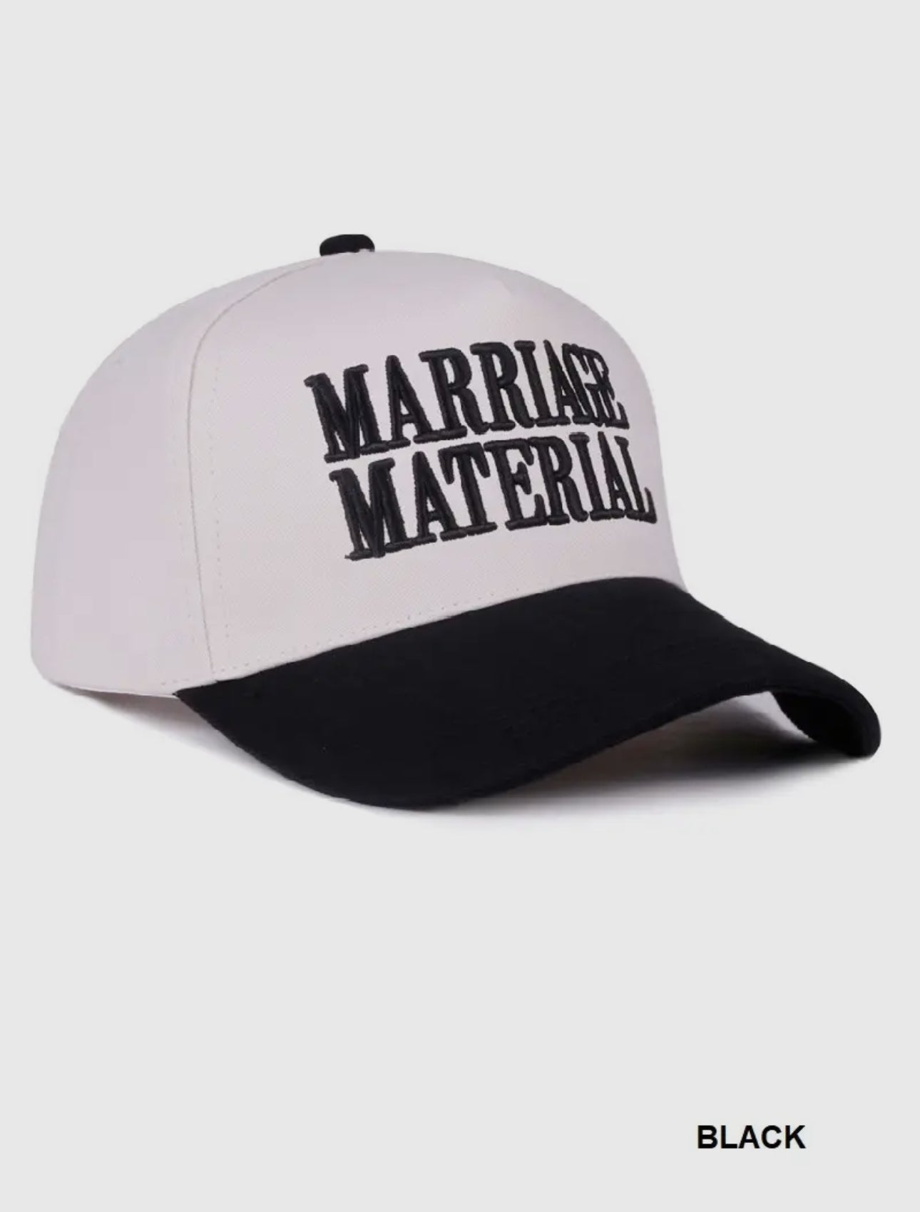 Marriage material two tone canvas cap
