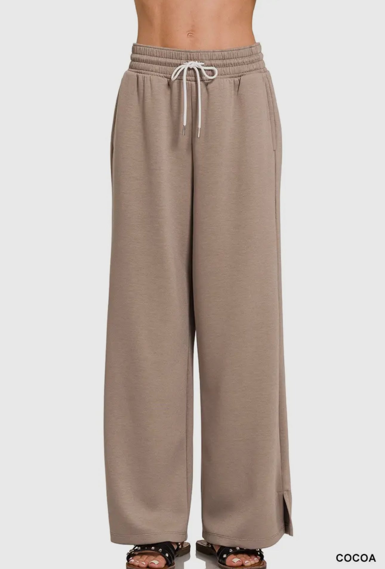 Scuba drawstring pants