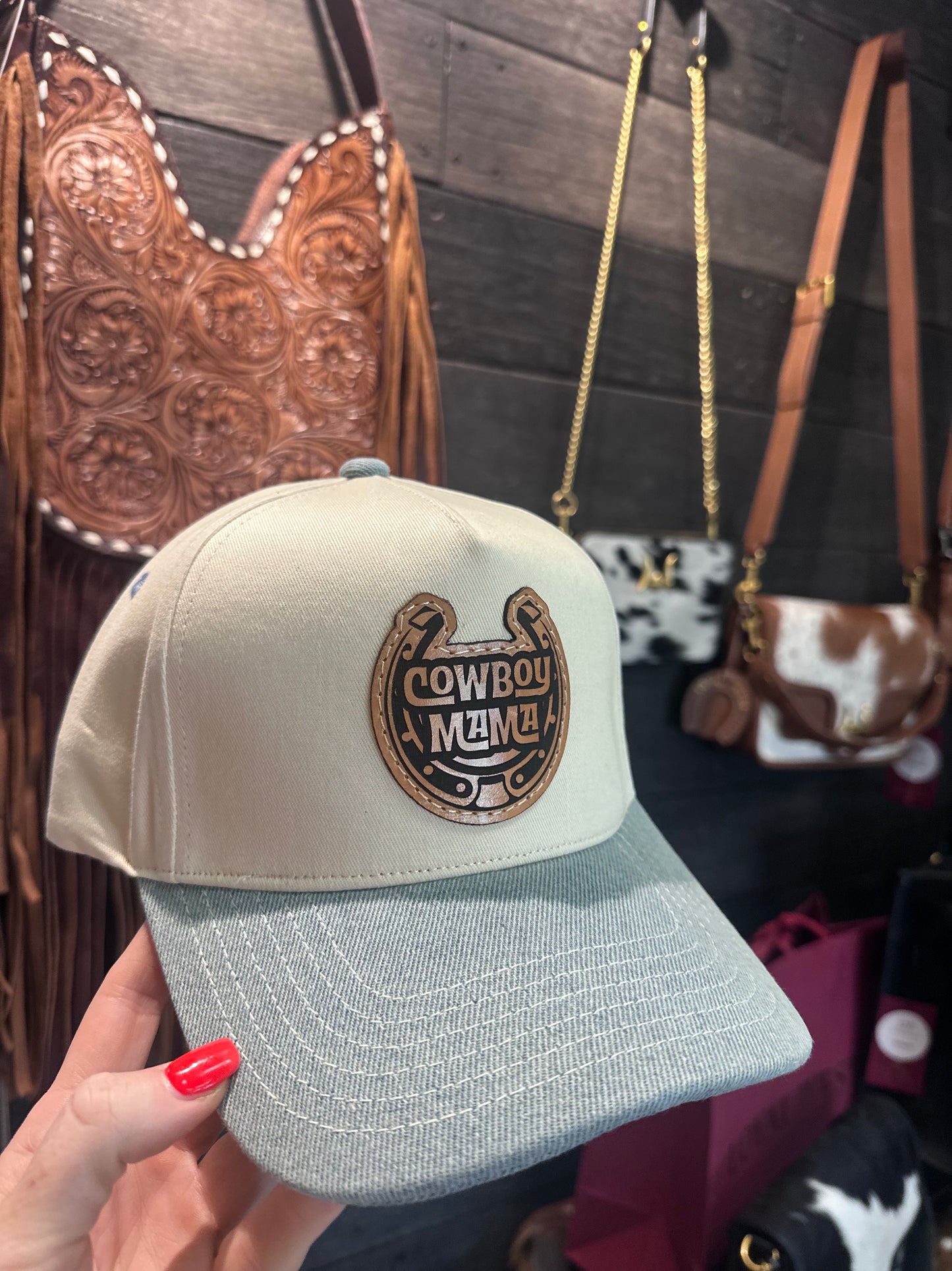 Cowboy Mama horseshoe patch