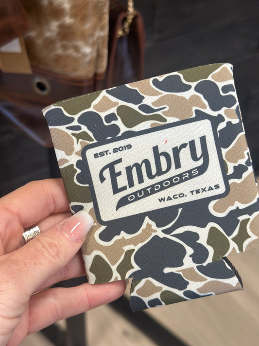 Embry camo Koozie