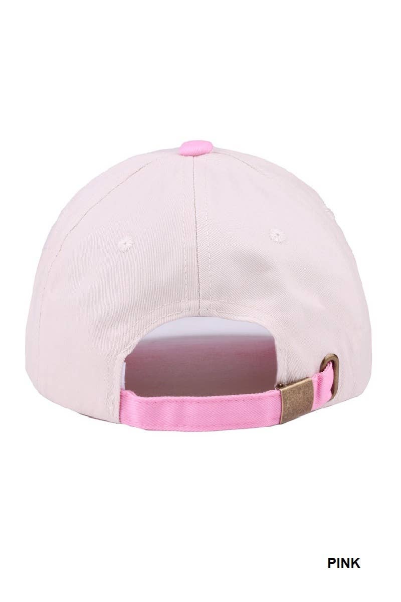 Expensive And Difficult Two Tone Canvas Cotton Cap