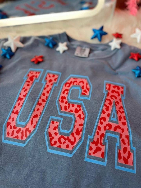 Leopard USA Tee