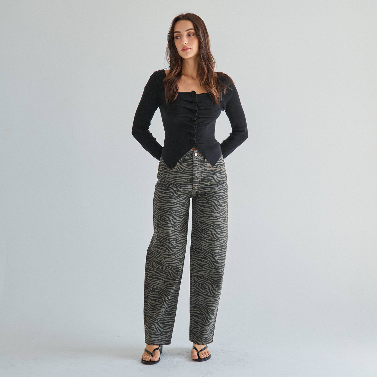 The Wilde Jean - Zebra barrel pants