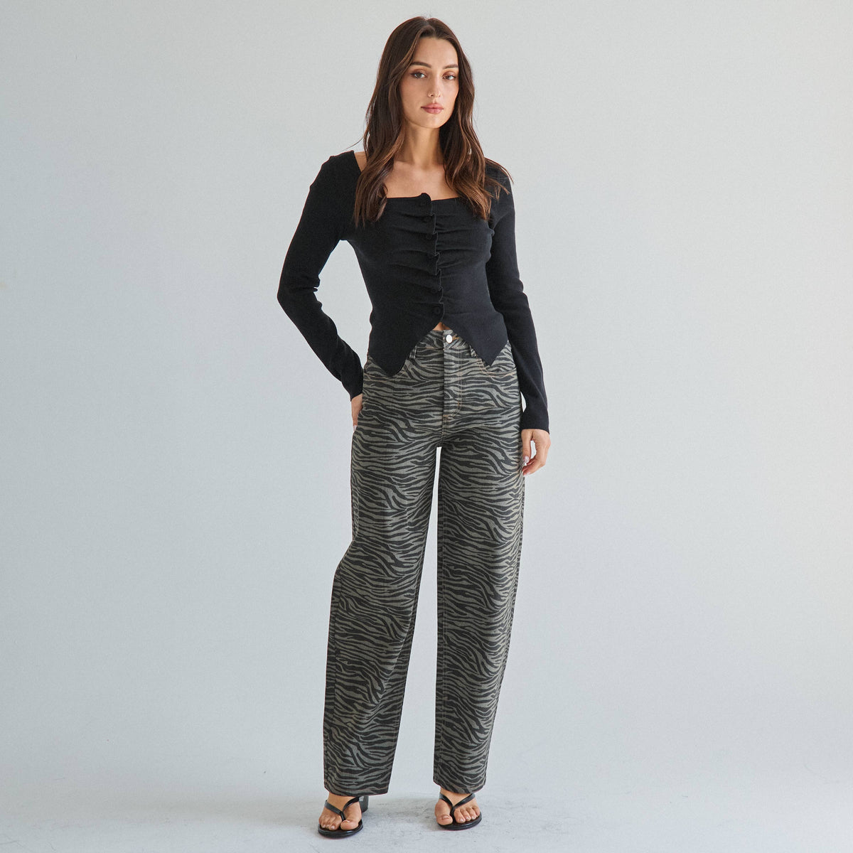 The Wilde Jean - Zebra barrel pants
