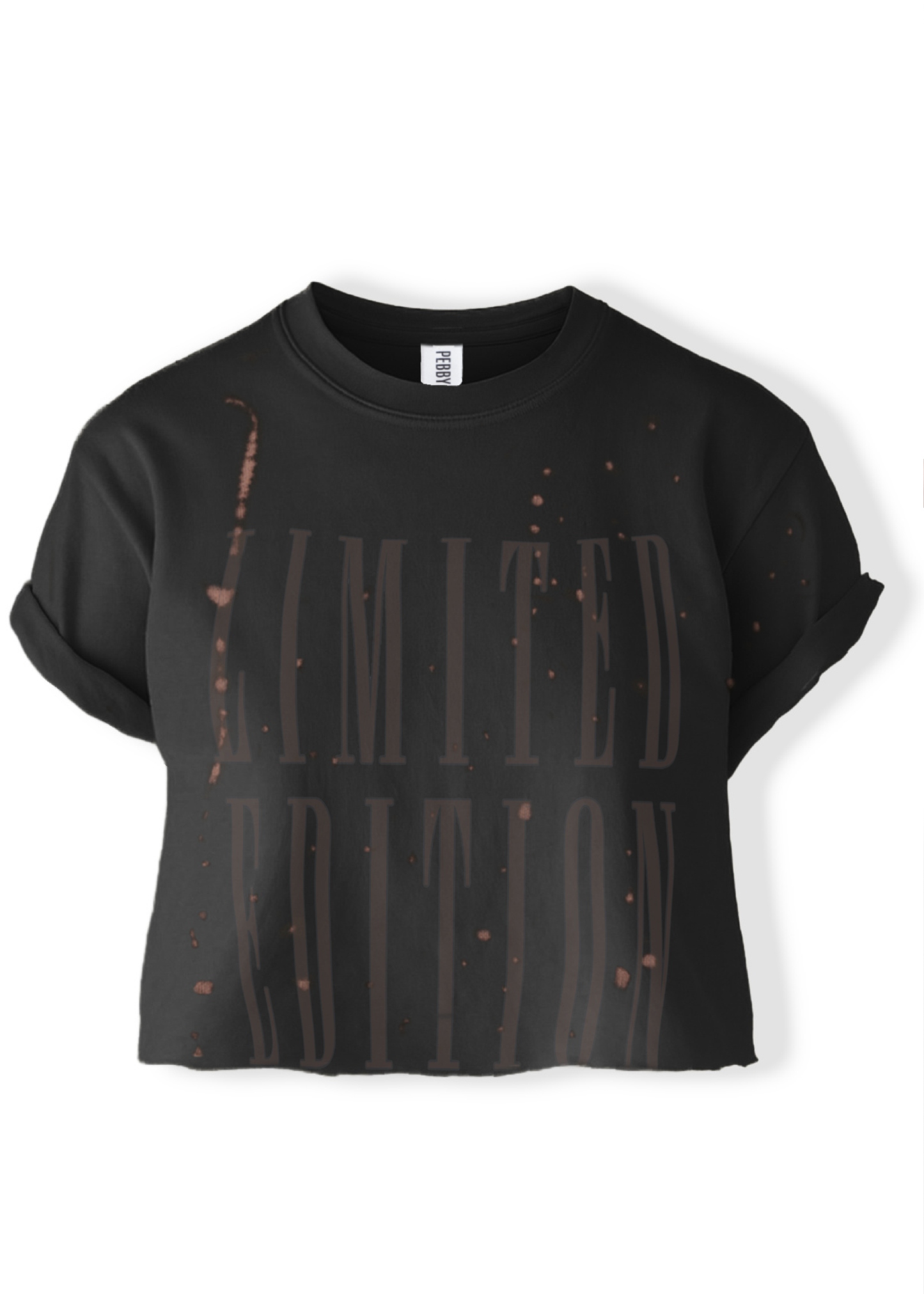 CROPPED LIMITED EDITION BLEACHED OUT GRAPHIC TEE