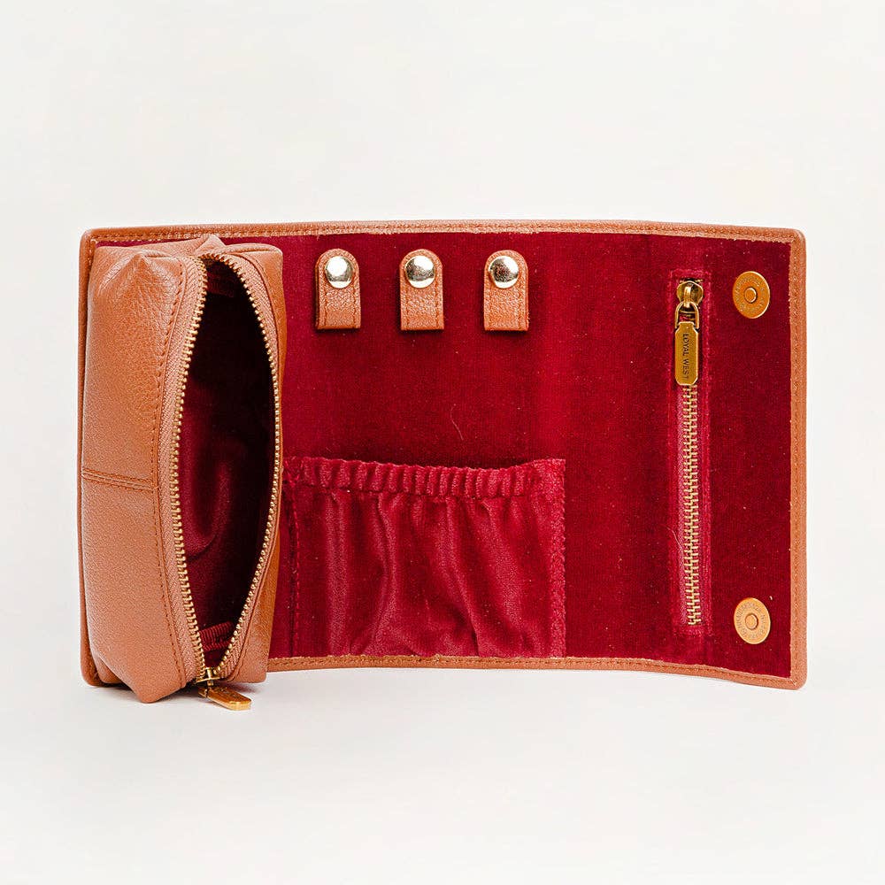 Loyal West Canyon Jewelry Case Brown And White