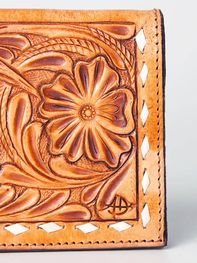 Catalina Floral Hand-Tooled Wallet