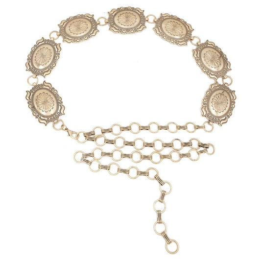 WESTERN FLOWER CONCHO BELT, ICH 84277PLUS
