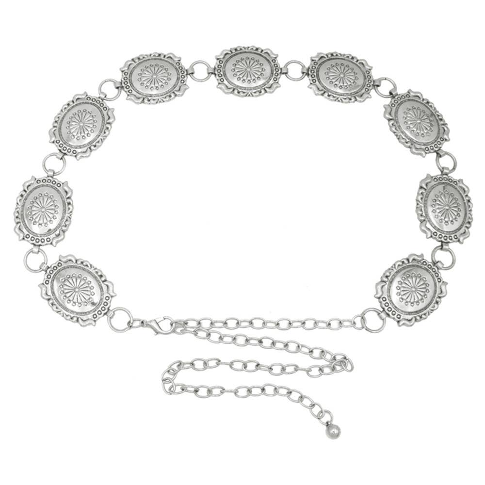 PLUS SIZE gold Southwestern chain belt