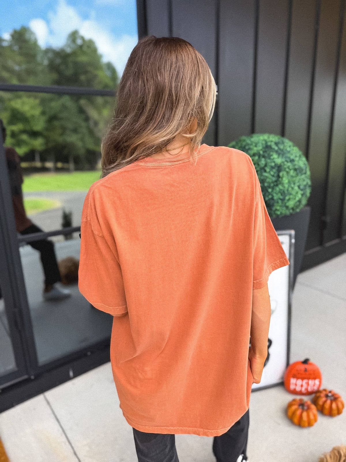 Camo Spooky Season Ghost Graphic Tee on Yam